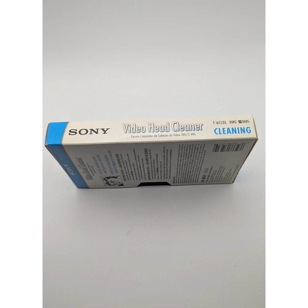 Sony Video Head Cleaner VHS T-6CLDL VCR Cleaning 10 Seconds Cleaning 2002 3m